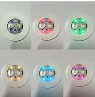 Sous-verres lumineux LED personnalisés multicolores pour fêtes, cadeaux promotionnels, impression de logo sur bouteille ronde, autocollants LED personnalisés