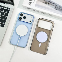 Coque de téléphone magnétique en PC rigide mince, panneau arrière mat de couleur unie, étui anti-rayures et anti-chute pour iPhone 18/18 Pro/18 Pro Max/17