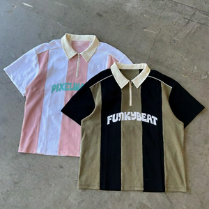 <span class=keywords><strong>Camisa</strong></span> Casual de Rayas con Bloques de Color para <span class=keywords><strong>Hombre</strong></span>, Estilo Urbano, de Lujo, Oversize, <span class=keywords><strong>Manga</strong></span> <span class=keywords><strong>Larga</strong></span>, Cuello Polo, con Botones Laterales, para Trabajo - Product Image 6