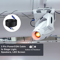 Cable de Extensión de Alimentación de 3 Pines y 16 AWG con Conector PowerCon de 20 A CA, NAC3FCA NAC3FCB, Material de Goma Duradero para Electrodomésticos