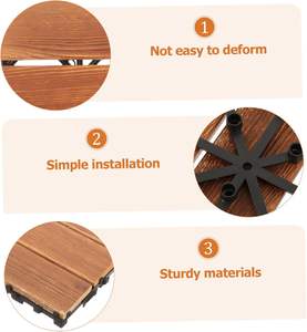 Dalles de terrasse en bois emboîtables antidérapantes 30x60cm, respectueuses de l'environnement, pour l'extérieur, prix compétitif - Product Image 5