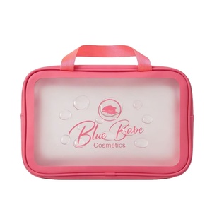 11.5 Inches <b>Large</b> Capacity PU Cosmetic <b>Bag</b> Waterproof Travel <b>Toiletry</b> <b>Bag</b> Portable Custom Logo Makeup <b>Bag</b> with Handle - Product Image 1