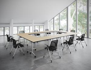 Silla plegable para sala de conferencias, silla de oficina de entrenamiento anidada apilable, silla de entrenamiento para silla escolar - Product Image 6