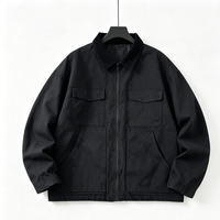 Veste décontractée d'hiver pour homme en toile colorée avec broderies et patchwork, fermeture éclair, col en velours côtelé délavé, doublée, personnalisable