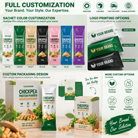 Protéine de pois chiches en sachet individuel 30g – Poudre protéinée végétale végane pour la gym, l'hôtel, les voyages – Pour propriétaires de marques et distributeurs