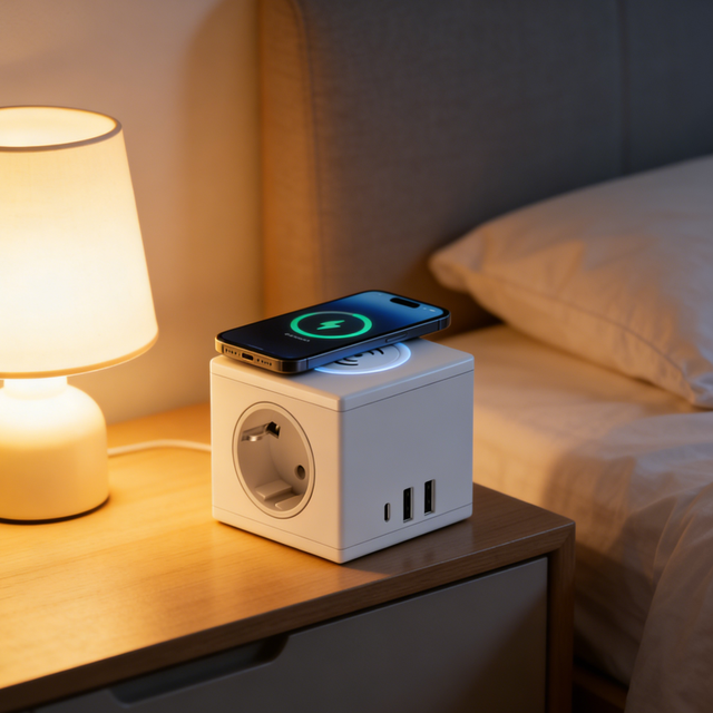German Surge Cube Outlet 3 AC Outlets 3 USB C Fast Charging GS