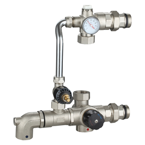 Conjunto de Mezclador de Agua Automático de Latón de Alta Eficiencia, Válvula <span class=keywords><strong>Mezcladora</strong></span> Termostática de 100W 220V, Bomba de Circulación para Sistemas de Calefacción por <span class=keywords><strong>Suelo</strong></span> <span class=keywords><strong>Radiante</strong></span> - Product Image 1