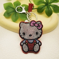Nouveau porte-clés en forme d'animal de dessin animé KITTY, accessoire de sac pour femme, petit cadeau