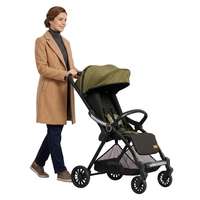 Poussette bébé pliable et compacte en lin et tissu Oxford, cadre en alliage d'aluminium, idéale pour les voyages en avion, pour enfants de 0 à 3 ans, nouvelle idée cadeau pour bébé