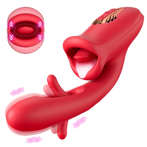 Vibrateur Lèche-Langue et Clitoridien à Double Stimulation, 10 Modes de Vibration, Jouet Sexuel pour Femme - Product Image 1