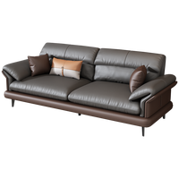 Nouveau design canapé en cuir haut de gamme ensemble de canapés de bureau PDG zone de loisirs canapé en cuir confortable