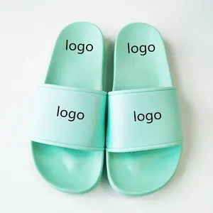 Japanese Women Summer Fashionable Footwear Customized Logo And Colour Ladies PVC Open Toe Slide Slippers