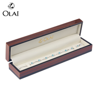 Boîte à collier à longue chaîne en bois vente en gros paquet de montre de bijoux de quantité minimale de commande bas mallette de rangement pour cadeau d'anniversaire