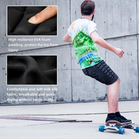 Protector de Cadera 3D, Almohadillas de Eva para Glúteos, Pantalones Cortos Acolchados de Protección, Equipo de Protección para Esquí, Protector de Impacto para Esquiar, Patinar y Hacer Snowboard