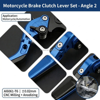 Ensemble de leviers de frein et d'embrayage de moto usinés sur commande CNC