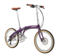 Vélo pliant haut de gamme à faible coût avec pneus de 20 pouces, cadre en alliage d'aluminium, 10 vitesses, cassette 11-34T, frein à disque hydraulique