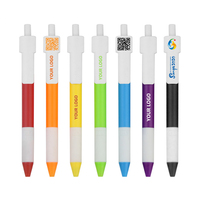 Stylo gel en plastique avec logo personnalisé et clip code QR, cadeau promotionnel coloré pour les salons professionnels et la promotion d'événements