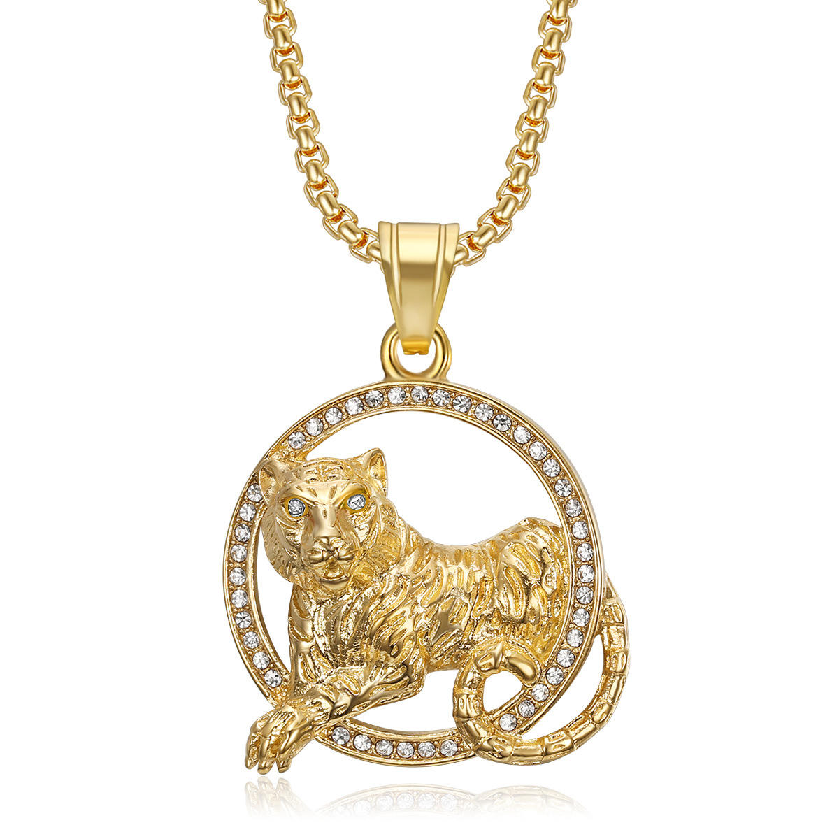 ดวงตาสีขาวจี้เดี่ยวสีทอง