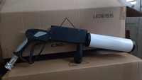 Pistolet CO2 DJ RGB avec barre de fumée, accessoires d'ambiance portatifs, machine à brouillard à jet d'air Gatling pour effets spéciaux de scène, portable pour les fêtes