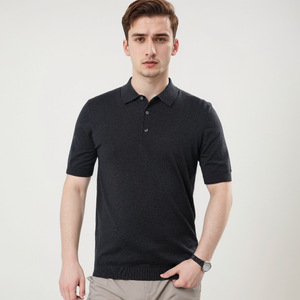 Camisetas de Lana Merino de Alta Calidad para Hombre, Lavables a Máquina, Suéter Polo Ligero de Manga Corta - Product Image 1