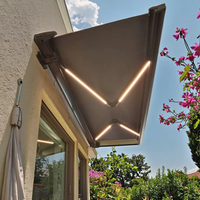 Auvent rétractable électrique enroulable, pare-soleil pour terrasse, porche, toile pour extérieur, maison, jardin