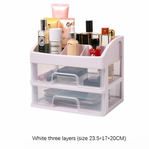 化粧品口紅用引き出し付きプラスチック大容量デスクケースジュエリーメイクアップブラシ収納クリアメイクアップオーガナイザー - Product Image 2