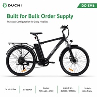 Bicicleta Eléctrica de 26 Pulgadas, 48V 350W, 7 Velocidades, Bicicleta Eléctrica para Desplazamientos Diarios