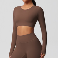 En stock, Ensemble de huit pièces transfrontalier, Haut de yoga sans manches, ajusté, respirant, couleur unie, brossé double face