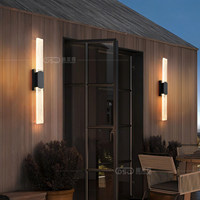 Applique murale LED moderne étanche à design cristallin pour balcons, terrasses, villas et entrées