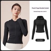 Veste de sport de plein air grande taille pour femme Cardigan mince à séchage rapide avec capuche et fermeture éclair haut à manches longues pour le cyclisme de fitness