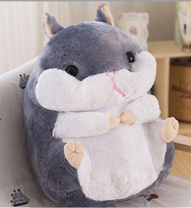 Almohada de Peluche de Coral con Diseño de Hámster, Manta de Doble Uso para Coche, Relleno de Algodón PP - Product Image 6