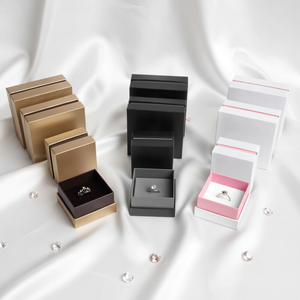 Hot Sale Paper <strong>Jewelry</strong> <strong>Gift</strong> <strong>Box</strong> with Fashion Simple Looking Can Bring Ring/Earring/Bracelet <strong>Jewelry</strong> Packaging Paper <strong>Box</strong> - Product Image 2