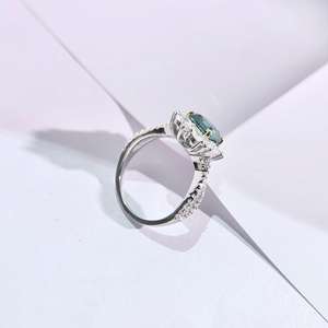 Moissanite ring 925 sterling zilver platina geplateerd <span class=keywords><strong>Asscher</strong></span> geslepen <span class=keywords><strong>2</strong></span> karaat Ice Tower gecertificeerd klauwzetting dames verlovingsring - Product Image 3