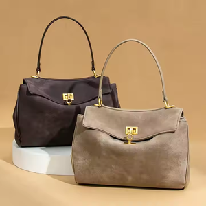 Bolso de Hombro de Mujer, Personalizable con Logotipo, Duradero y Moderno, de Cuero PU y Gamuza, con Cierre, Diseño Esmerilado y Forma de Almohada - Product Image 4