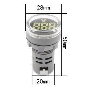 Voltmètre numérique à affichage LED rouge 12V 24V AC/DC - Product Image 2