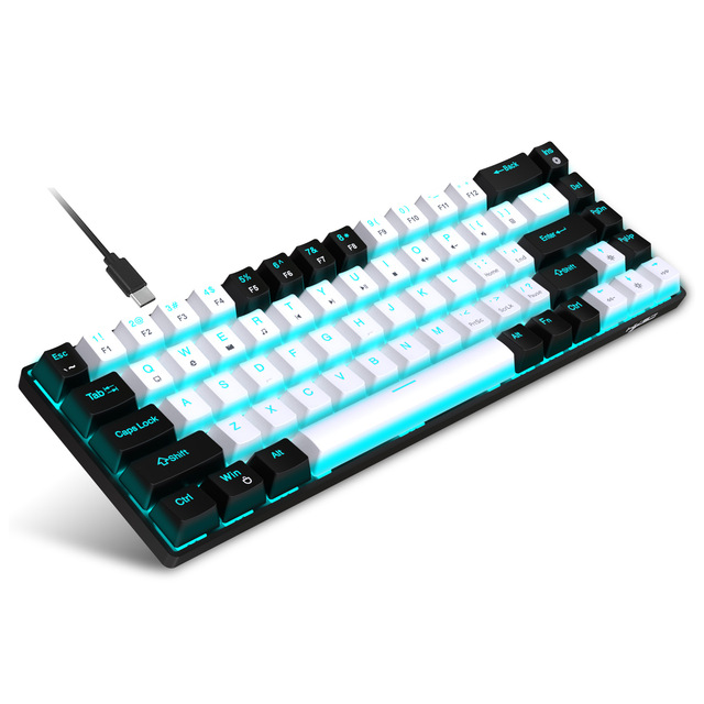 Redwingy V800 Blue Axis Mechanical Game Keyboard Wired Key Separation Design Hot-swappable Switches and Ergonomic Design