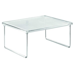 Clear Plastic 2 Tier Stackable <b>Storage</b> <b>Rack</b> For <b>Kitchen</b> Pantry Organizing Canned Goods And Jars - Product Image 5