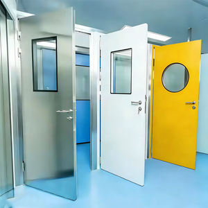 Puerta de sala limpia, paneles de puerta de acero, manijas de acero inoxidable 304, marco de velocidad de fuego, puertas interiores de acero para Hospital - Product Image 1