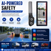 Système de surveillance de caméra CMS à écran partagé avec télécommande, avertissement IA BSD, UN ECE R46 1080P AHD pour camions, bus, fourgons et véhicules