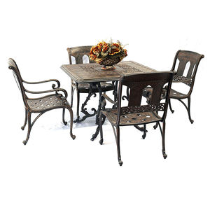 Tavolo da Pranzo e Sedia da Esterno in Alluminio di Alta Qualità con Design Ecologico per Arredamento <span class=keywords><strong>Giardino</strong></span> di <span class=keywords><strong>Casa</strong></span> di Campagna - Product Image 3