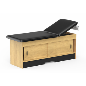 Muebles de Hospital Estilo Gabinete de Madera, Camillas de Terapia Física con Cojín, Mesa de Exploración Médica con 4 Puertas Corredizas - Product Image 3