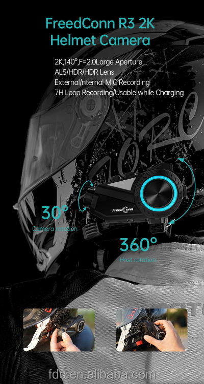 FreedConn R3 PRO Motorcycle Helmet with 2K Bluetooth Intercom