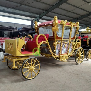 Aventure <span class=keywords><strong>de</strong></span> conte <span class=keywords><strong>de</strong></span> fées Chariot touristique grandeur nature Cendrillon Calèche Duke Chariots à cheval pour exposition d'art - Product Image 1