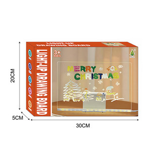 Samtoy Christmas Transparent Sign Acrylic Large Acrylic Dry Erase <strong>Board</strong> <strong>Glow</strong> <strong>Board</strong> <strong>Led</strong> Light-up <strong>Writing</strong> Drawing <strong>Board</strong> with Light - Product Image 6