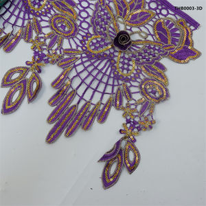 थोक 3 डी फूल तितली कढ़ाई फीता ट्रिम्स नई जातीय शैली कस्टम 15-35 सेमी लंबाई खोखला रंगीन पर्यावरण के अनुकूल - Product Image 6