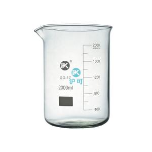 Huke अनुकूलित गर्मी प्रतिरोधी बोरो 3.3 लोगो के साथ 2000 ml कांच मापने बीकर का उपयोग करता - Product Image 1