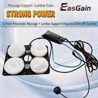 Kit combiné de massage et de soutien lombaire intégré pour siège de voiture |   Modes et intensités réglables |   Accessoires ergonomiques améliorés