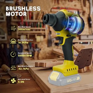 Industrial DIY Grade Lithium Battery Cordless 21V 600W <b>Handheld</b> Air Blower <b>Vacuum</b> Cleaner 150m/s Thrust 1500mAh CB05 Lithium Bat - Product Image 3