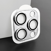 Protecteur d'écran en verre trempé pour objectif de caméra HD 3D pour iphone 15 plus pro max cadre en métal couverture arrière protecteur d'objectifs de caméra