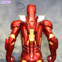The Avengers Custom art grandeur nature Iron Man résine fibre de verre décoration intérieure statue Iron Man